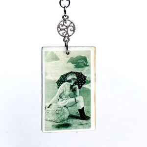 1920s Necklace, Victorian Ladies Pendant, 1920s Jewelry, Victorian Photo Pendant, Statement Necklace, Handmade Jewelry Gifts for Women