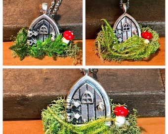 Fairy Locket, Fairy Necklace, Fairy House Pendant, Handmade Jewelry, Statement Necklace, Fairycore Necklace,Unique Christmas Gifts for Women