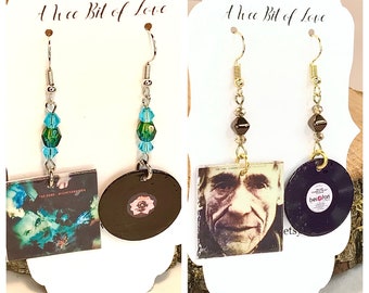 The Cure Band Album Earrings, Record Earrings, Vinyl Earrings, Album Cover Earrings, Novelty Earrings Handmade Jewelry, Unique Jewelry Gifts