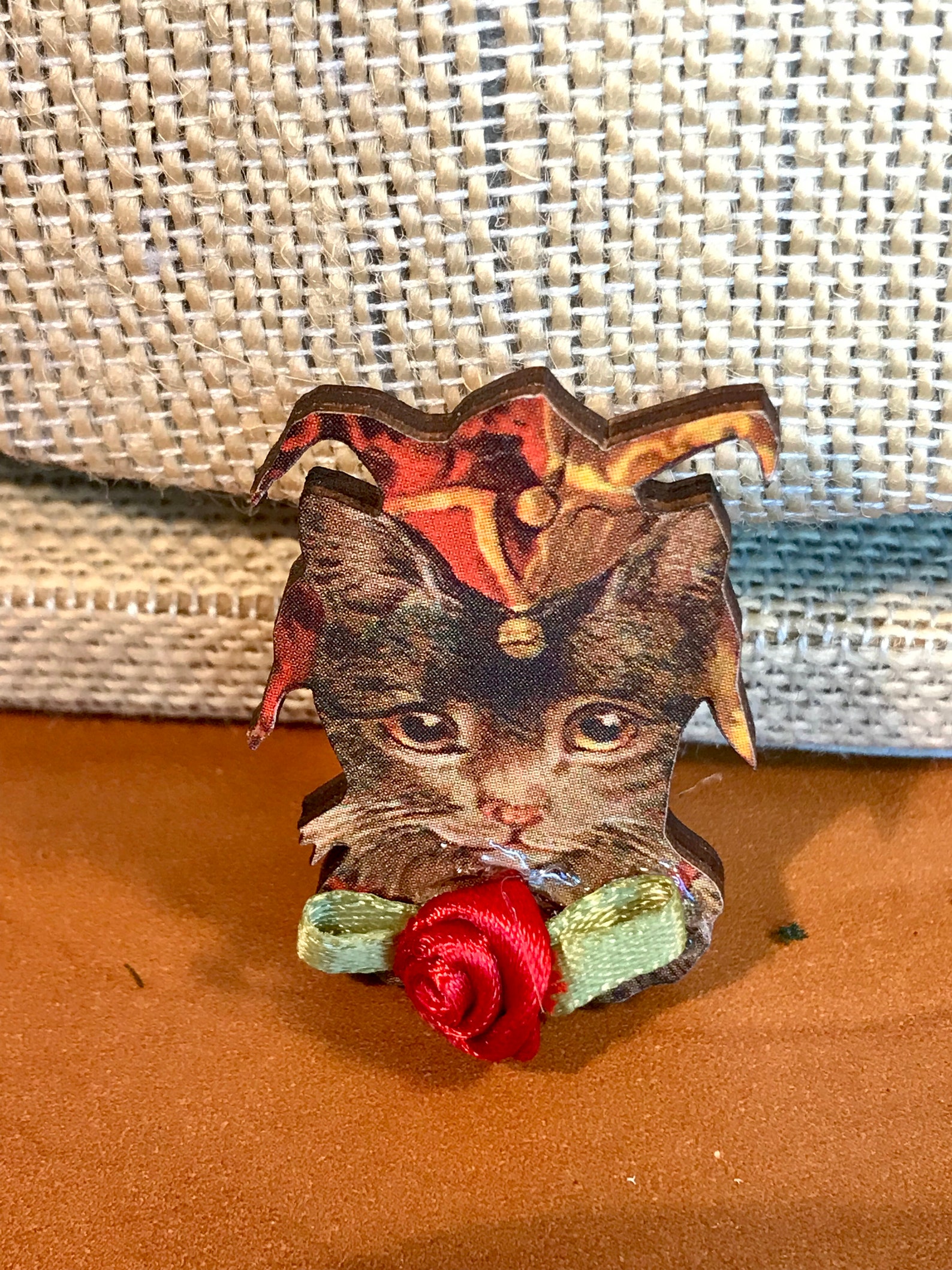 Cat Pins Cats Pictures on Wooden Pin with Rhinestones and Etsy