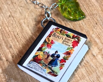 Gardening Book Necklace, Miniature Book Necklace, Cottagecore Necklace, Book Jewelry, Gardening Gift, Handmade Jewelry Gifts for Women