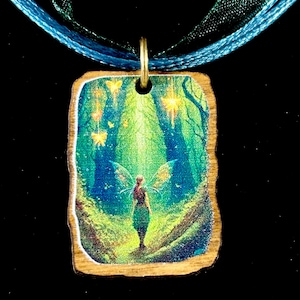 Fairycore Fairy Pendant Necklace, Fairy Jewelry, Fantasy Jewelry, Simple Necklace, Everyday Necklace, Gift for Her Fairies, Whimsical