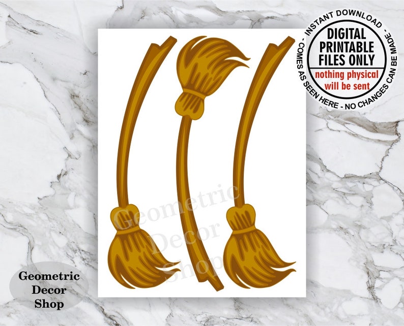 Pin the Broom on the Witch / Halloween / party game / DIY Etsy