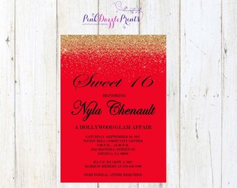 red black invitation etsy