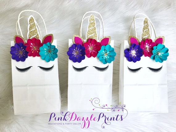 Unicorn Party Bags- Unicorn Treat Bag- Unicorn Party- Unicorn Favor Bag- Unicorn Birthday Party Il_570xn