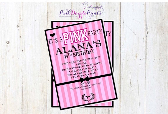 Imprimable 5 X 7 Victoria Secret Pink Anniversaire Invitation Etsy Imprimable 5 X 7 Victoria Secret Pink Anniversaire Invitation Etsy