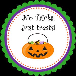 Halloween Party Favor Tags Digital File 2 Round - Etsy
