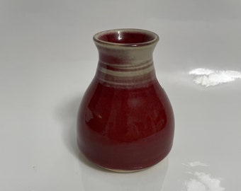 Cranberry White Mini Mommy Vase