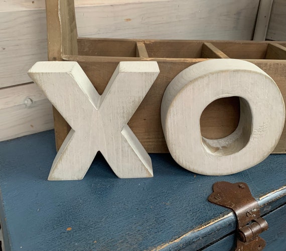 XO Wooden Decorative Letters - Home Decor - 2 Pieces, 13784219