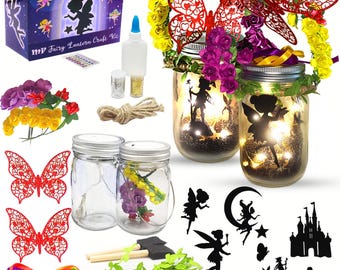 Fairy Lantern Craft Kit for Kids DIY Arts and Crafts Magical Jar Night Lights