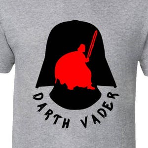 Kurzarm Unisex Herren T-shirt Darth Vader Star Wars Kleidung grau