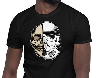 Short-Sleeve Unisex T-Shirt Storm Trooper Skull Star Wars Dark Side Skull