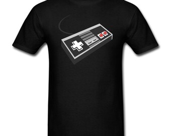Short-Sleeve Unisex Mens T-shirt Nintendo Retro Controller Black