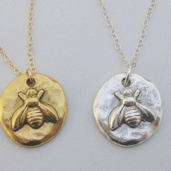 Biene Halskette, Biene Anhänger, Gold-Biene Schmuck Sterling Silber Bee Honigbiene Halskette Bumble Bee Halskette Biene Charm Anhänger Geburtstag