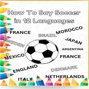 World Soccer 2026 Coloring Pages Kids Learn 12 Languages Cultural Facts Printable Digital Download image 5