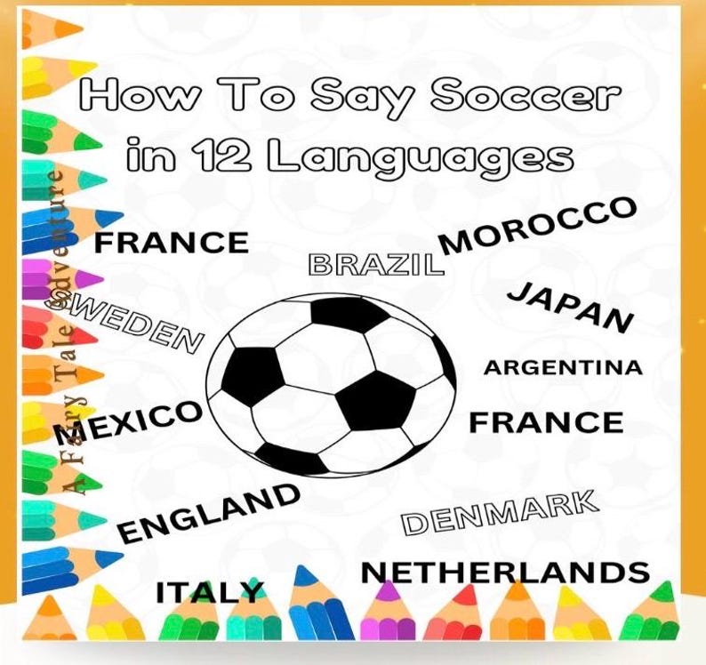 World Soccer 2026 Coloring Pages Kids Learn 12 Languages Cultural Facts Printable Digital Download image 5