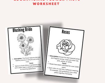 Scheda didattica di floricoltura: pagine da colorare con fiori esotici (download digitale)