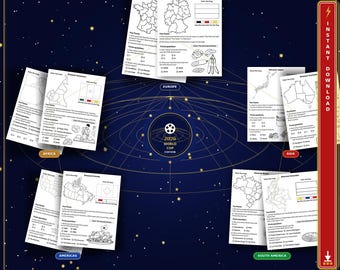 Raccolta di attività sul calcio mondiale / 46 nazioni, 5 continenti (download in PDF)