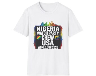 Maglietta Nigeria Watch Party Crew USA / Maglietta per tifosi di calcio dei Mondiali 2026