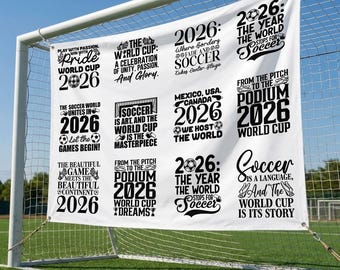 Pacchetto di file SVG per la Coppa del Mondo di calcio 2026, USA, Messico, Canada (download immediato)