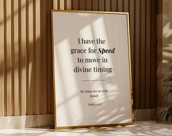 Stampa artistica cristiana "Divine Timing", Salmo 51:15 (download digitale)