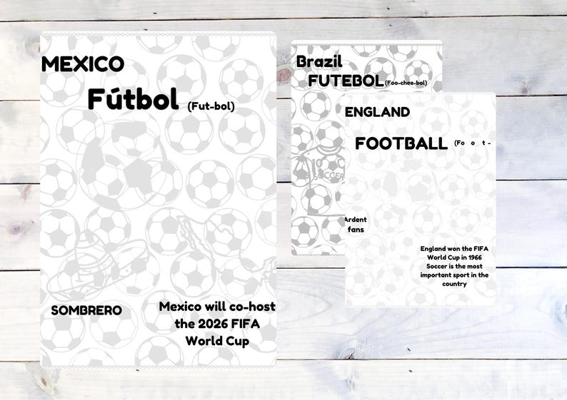 World Soccer 2026 Coloring Pages Kids Learn 12 Languages Cultural Facts Printable Digital Download image 13