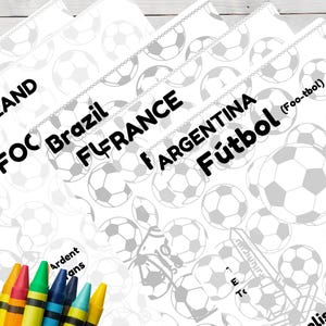 World Soccer 2026 Coloring Pages Kids Learn 12 Languages Cultural Facts Printable Digital Download image 14