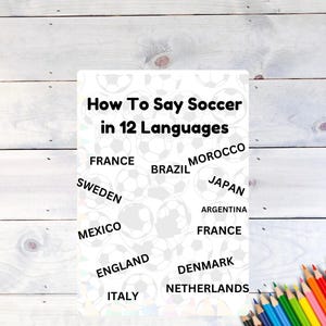World Soccer 2026 Coloring Pages Kids Learn 12 Languages Cultural Facts Printable Digital Download image 2