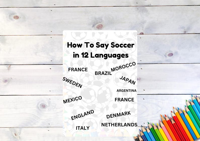 World Soccer 2026 Coloring Pages Kids Learn 12 Languages Cultural Facts Printable Digital Download image 2
