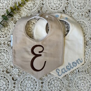 Baby boy embroidered bib set image 2