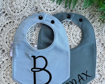 Baby boy embroidered bib set