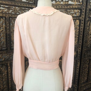 1930s vintage silk chiffon blouse image 5