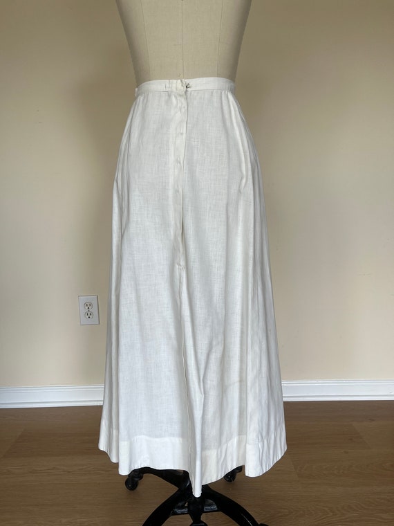 Antique Edwardian teen girls linen skirt - image 5