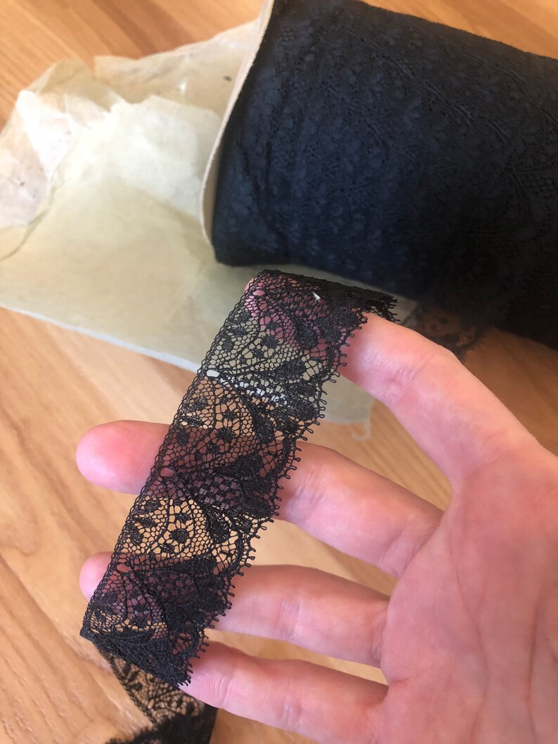 Vintage Black Lace. by the Yard and More. Etsy