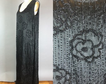 Rare VOLUP 1920s beaded evening gown Plus size