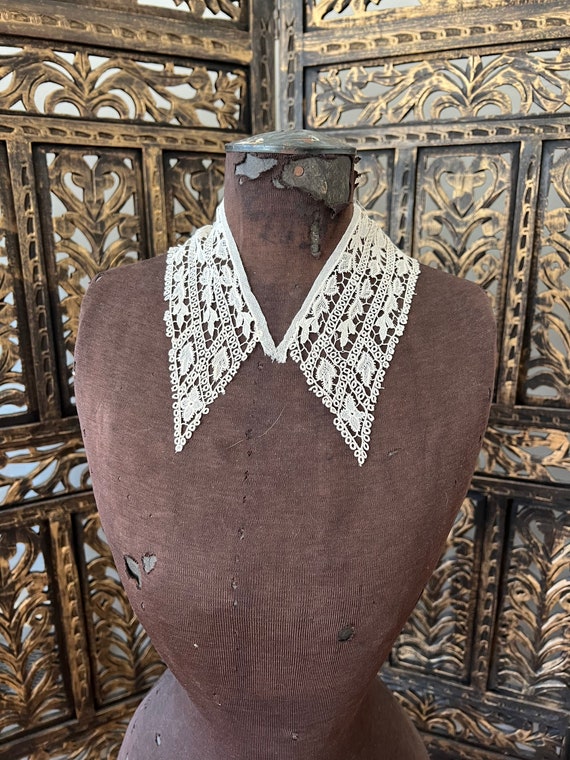 Machine made lace collar. Antique.  Edwardian. 19… - image 3