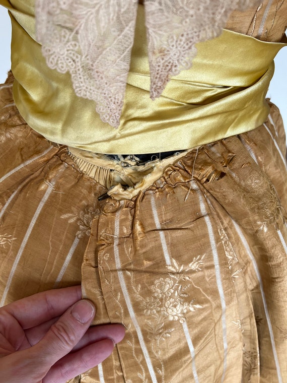 Victorian 1890s ball gown silk.  1894 - image 7