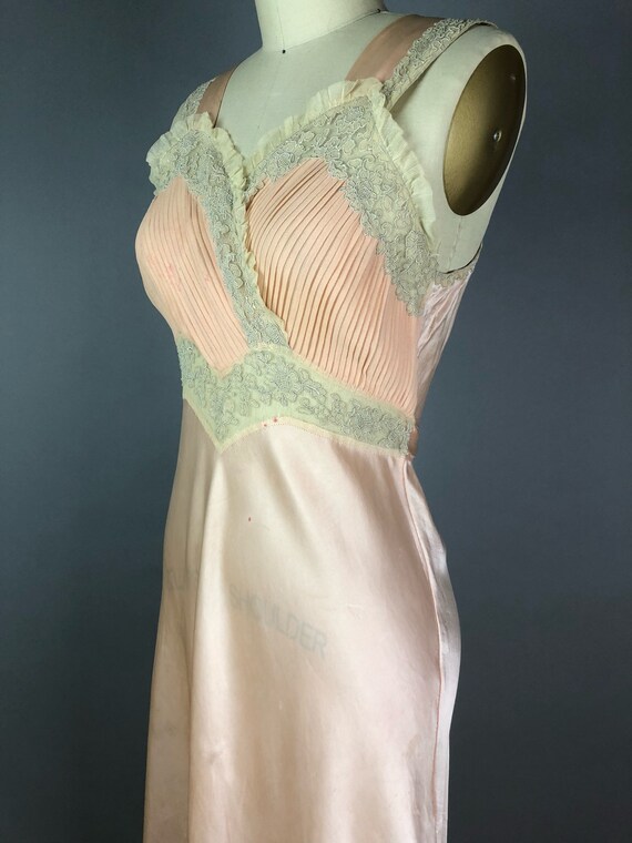 RARE handsewn silk 1930s slip - image 2