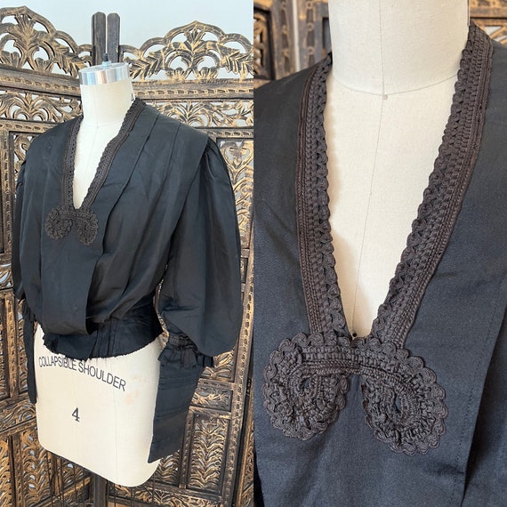 Antique Edwardian Victorian bodice. Wearable - image 1