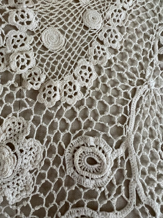 Original handmade Irish crochet blouse ; as is - image 8