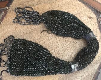 1860s steel cut misers purse; civil war