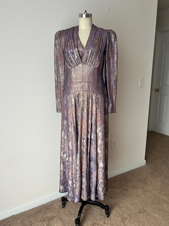 fitted lace wedding dress Purple Lame Gown – Gauri and Nainika