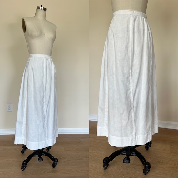 Antique Edwardian teen girls linen skirt - image 1