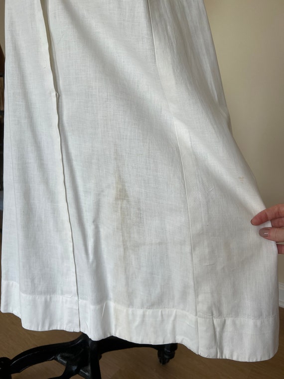 Antique Edwardian teen girls linen skirt - image 7