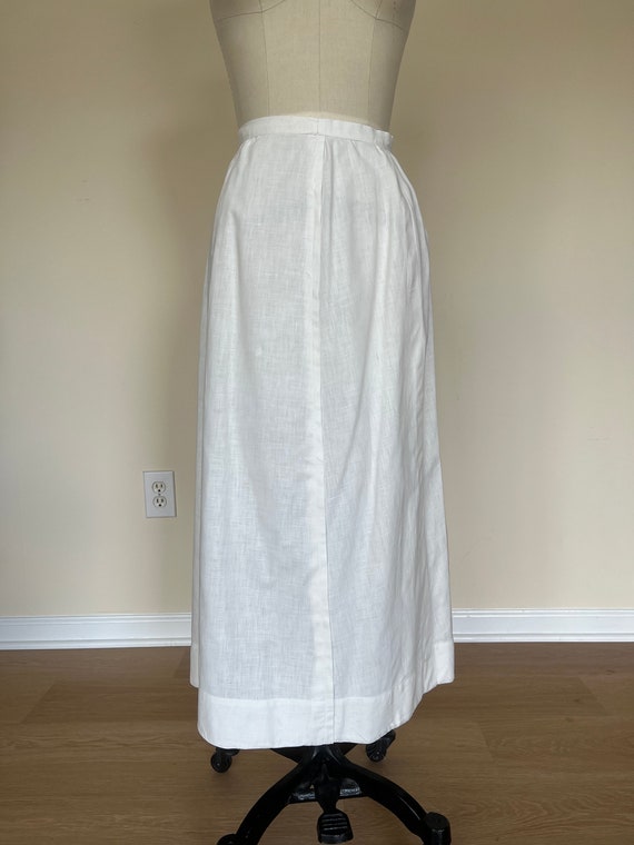 Antique Edwardian teen girls linen skirt - image 4
