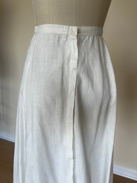 Antique Edwardian teen girls linen skirt - image 8