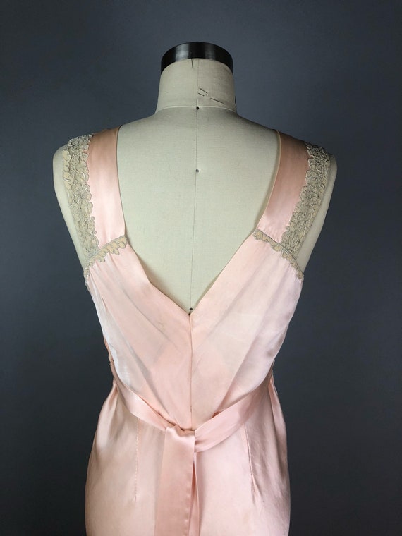 RARE handsewn silk 1930s slip - image 5