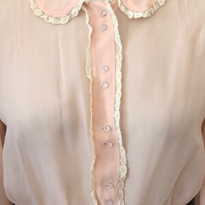 1930s vintage silk chiffon blouse image 2