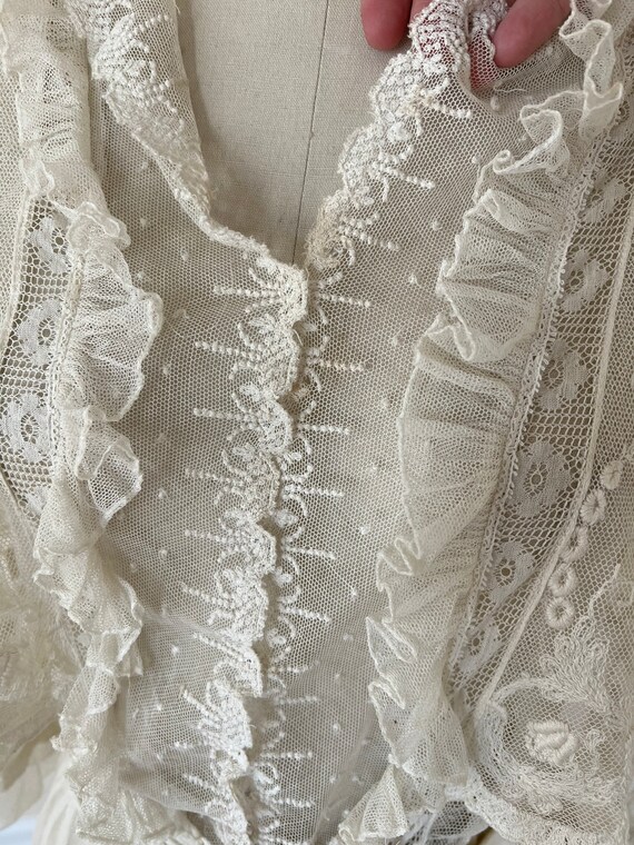 Antique 1910s Edwardian net cotton lawn dress - image 9