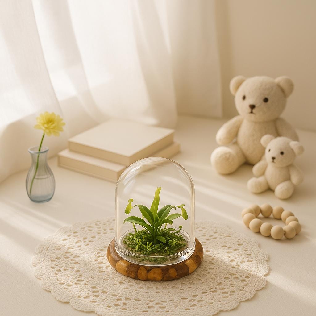 Pitcher Plant ( Nepenthes Tobaica ) Terrarium With Sundew Moss in